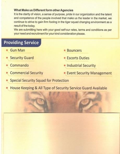 TIGER SQUAD SECURITY INDIA PVT.LTD. TIGER SQUAD SECURITY INDIA PVT.LTD.